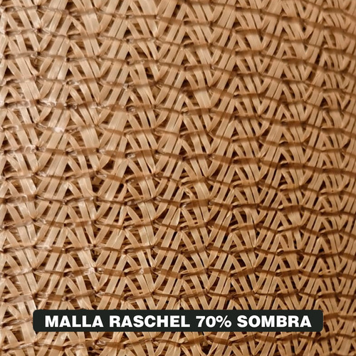 Malla Sombra Raschel Beige Rollo 70% 4.2x50 Mts