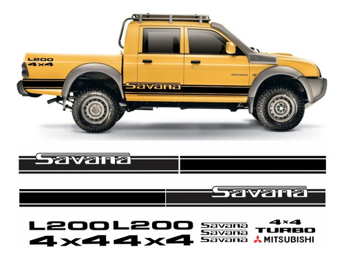 Adesivo Faixa Mitsubishi L200 Savana 4x4 Imp17