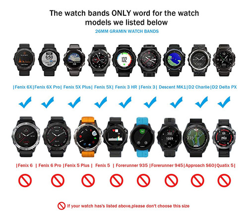 Watch Band Fenix 5x 26mm Width Compatible With Fenix 5x/feni