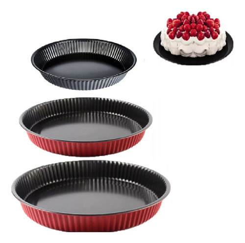 Molde De Teflon Antiadherente Para Postre Tarta Pizza 26cm Surtido
