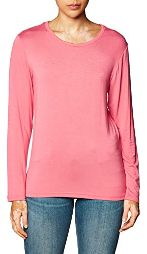 Wonderwink Women's Silky Long Sleeve Tee, Papaya, Large