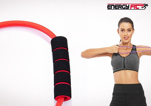 Imagen 7 de 10 de Banda Elastica Circular Con Manijas Ejercicio Fitness Gym