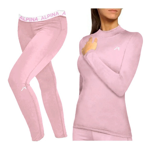 Conjunto Termico Remera + Calza Damas Mujer Alpina Frio