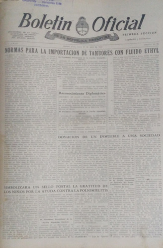 Boletin Oficial Republica Argentina 23 De Julio De 1956