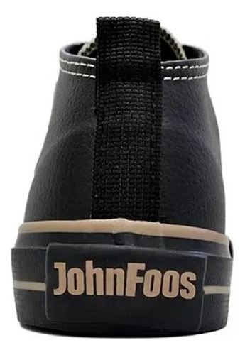 Imagen 4 de 5 de Zapatilla Media Caña John Foos Eco Cuero Negro 164 Flashback