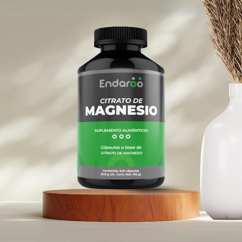 Citrato De Magnesio Y Citrato De Potasio - 240 Caps. Endaroo Sabor Sin Saborizantes