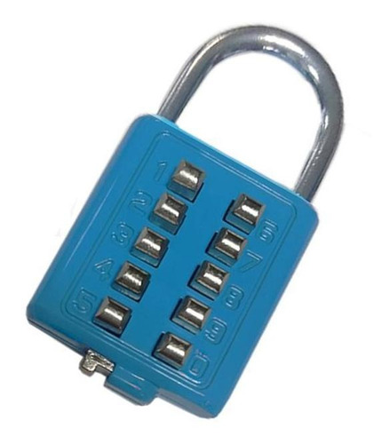 Candados Para Asegurar Un , Mxsuc-003, 3pzas, 10 Tecl Color Azul
