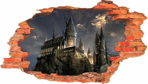 Adesivo Parede Quebrada Buraco Harry Potter Hogwarts M05