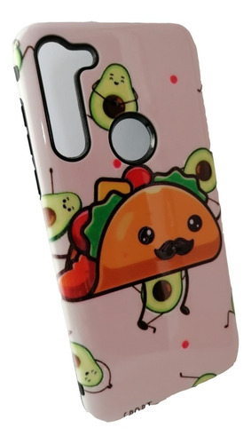 Funda Case Moto G8 Power Diseño De Taco  Uso Rudo