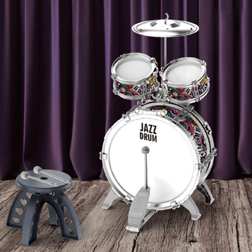 Juego De Batería Para Niños, Iluminación Musical, 3 En 1