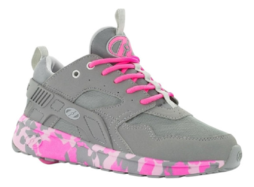 Heelys Tenis Patin Force Skate Camo Gris Rosa 21 Mex