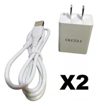 Comprar 2 Cargadores Original Tecno Carga Rapida Micro V8 - Tipo C