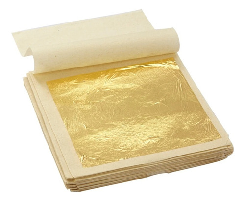 5 Lamina De Papel Oro Comestible 24k 8.5x8.5cm