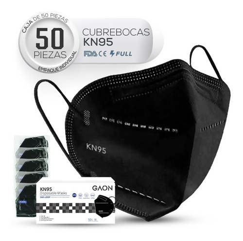 Cubrebocas Kn95 Tapabocas 5 Capas Protección ¡súper Cómodas!