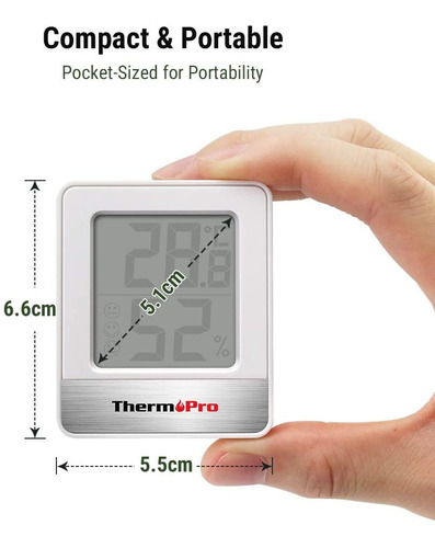 Termómetro Higrómetro Digital Thermopro Tp-49 Cultivo Indoor
