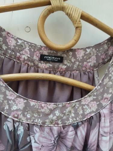 Imagen 2 de 3 de Vestido Estampado Flores Italiano Talla S