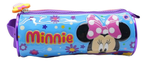 Cartuchera Escolar Minnie Mouse Tubo Color Rosa Liso