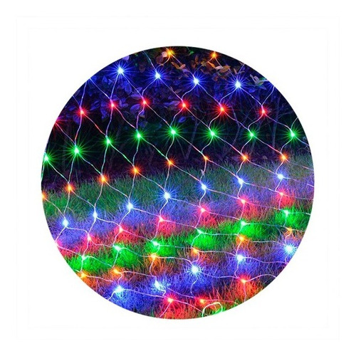 Luces A Led Multicolor Red 150x150cm Navidad Navideñas Arbol