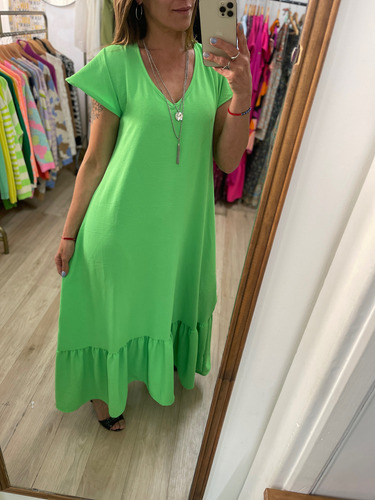 Vestido Largo Liso Mujer The Big Shop