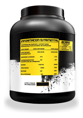 Proteína Whey Isolate Guns Suplements 1kg 26 Servicios Fresa