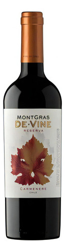 Vino Tinto Montgras De Vine Reserva Carmenere Chile 750ml