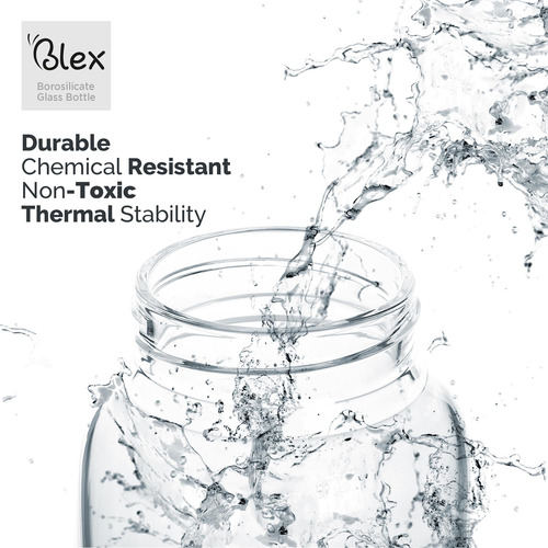 Botella De Agua De Vidrio De Borosilicato Premium (34 Oz 1 L