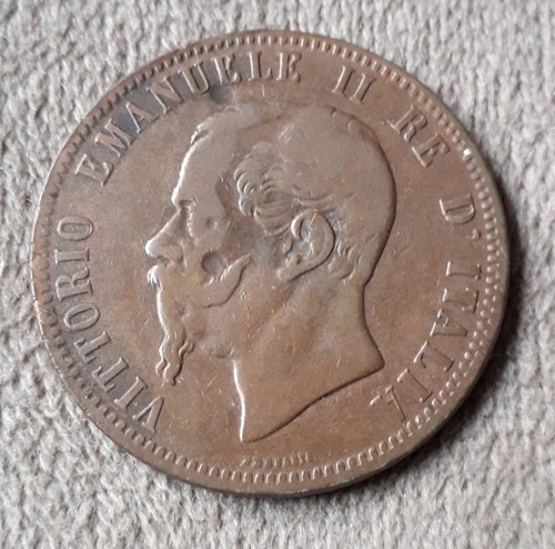 Moneda De Italia Año 1866 De 10 Sentesimi