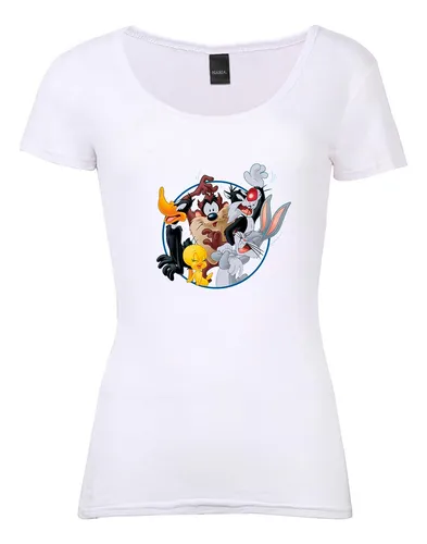comprar Remera Dama Looney Tunes Diseño Art Logo - Pslt10