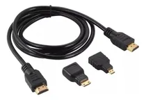 Comprar Cable Hdmi 3 En 1 Gold Uhd 4k Adaptador Mini Micro Hdmi 1.5m