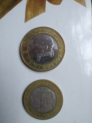 Monedas Conmemorativa 2010 Y Moneda De $20 2015 