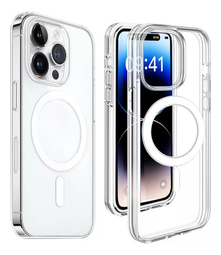 Funda Magsafe Transparente Para iPhone Carga Inalámbrica