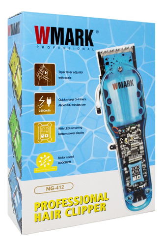 Wmark Maquina Cortadora Pelo Inalambrica Ng-412 Amarillo 6c