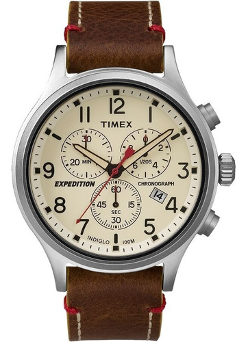 Reloj Timex Expedition Scout Chronograph 42mm Leather Strap Tw4b04300