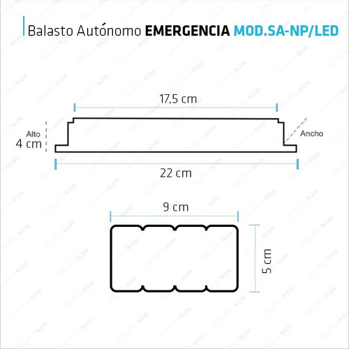 Imagen 5 de 10 de Balasto Autonomo De Emergencia P/ Paneles Luminarias 3w-48w