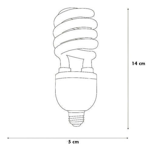 Foco Ahorrador Espiral Luz Blanca 25w E26 127v Philco 50236