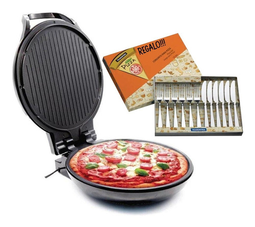 Pizza Maker & Grill Home Elements 1300 Watt + Juego Pizzero