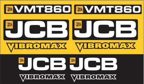 Faixas Adesiva Rolo Vibromax Compatível Com Jcb Vmt 860 Cor ADESIVO EMBLEMA GRÁFICO Vmt 860