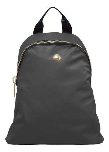 Mochila Espalda Amayra Street Gris Oscuro 33 Cm. Diseño De La Tela Lisa