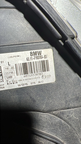 Farol Esquerdo Bmw X1 2016 17 18 19 20 F48 Original Completo (Usado)
