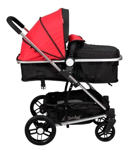 Carriola De Bebe Crown Portabebe Base De Carro Bambineto Capacidad de la carriola Individual Color Rojo Color del chasis Plateado
