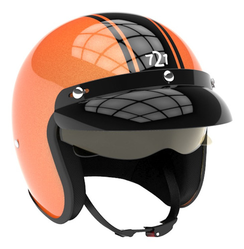 Casco para moto abierto Hawk 721 challenger talle XL 