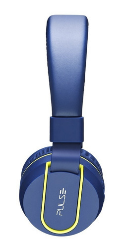 Fone De Ouvido Bluetooth Pulse Fun Azul E Amarelo Ph218