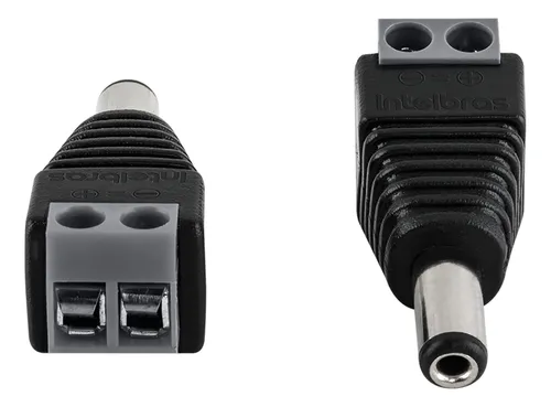 Kit original de conectores Cftv macho Intelbras Conex 1000 P4 10