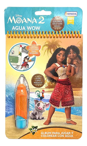 Agua Wow Moana 2 Album Para Colorear Con Agua Original De Ta
