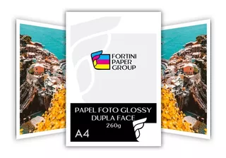 300 Folhas Papel Foto A4 260g Brilhante Dupla Face Premium