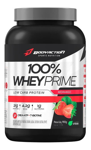  Whey 100% Proteína Prime Low Carb Pote 900g - Body Action Sabor Baunilha