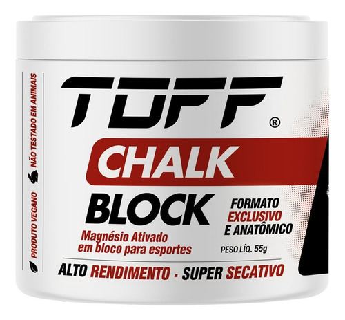 Toff Chalk Block 55g Magnésio Ativado Em Bloco - Toff