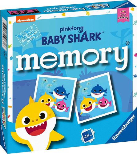 Ravensburger Baby Shark - Mini Juego De Memoria Para Niños A