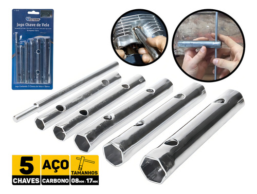 Kit Chave De Vela Ignição Todos Modelos Carro Moto Caminhão