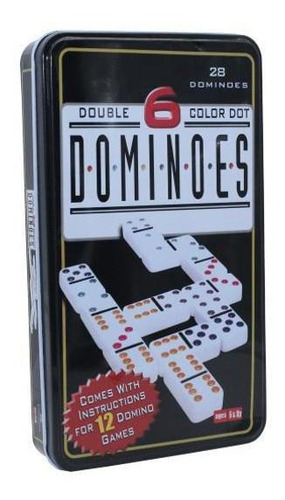 Jogo De Domino 28 Pedras Com Embalagem Metal Passatempo Bar